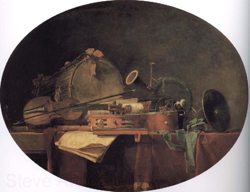 Jean Baptiste Simeon Chardin Folk instruments France oil painting art